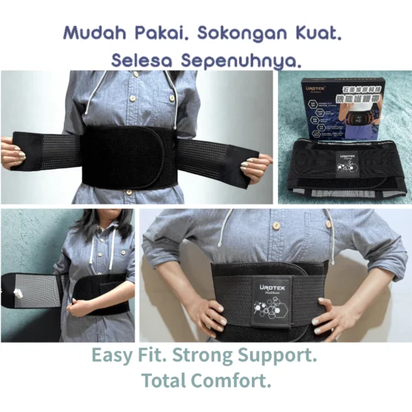 UROTEK Adjustable Graphene Back Support Belt–Back Support Belt for Lower Back | Self-Heating Therapy |for Women & Men - Image 7