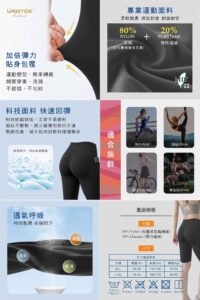 UROTEK N66 Graphene Biker Shorts High Waist Side Pocket Yoga Gym Compression