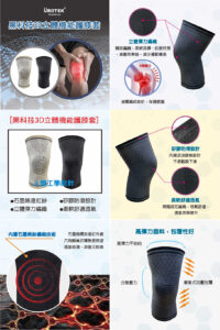 UROTEK 3D Graphene Knee Support Brace Pain Relief Anti-Slip FIR Gym