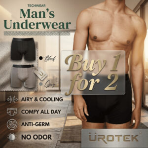 UROTEK Graphene Energy Boxer Antibacterial NanoZinc Anti-Odor Seamless Breathable
